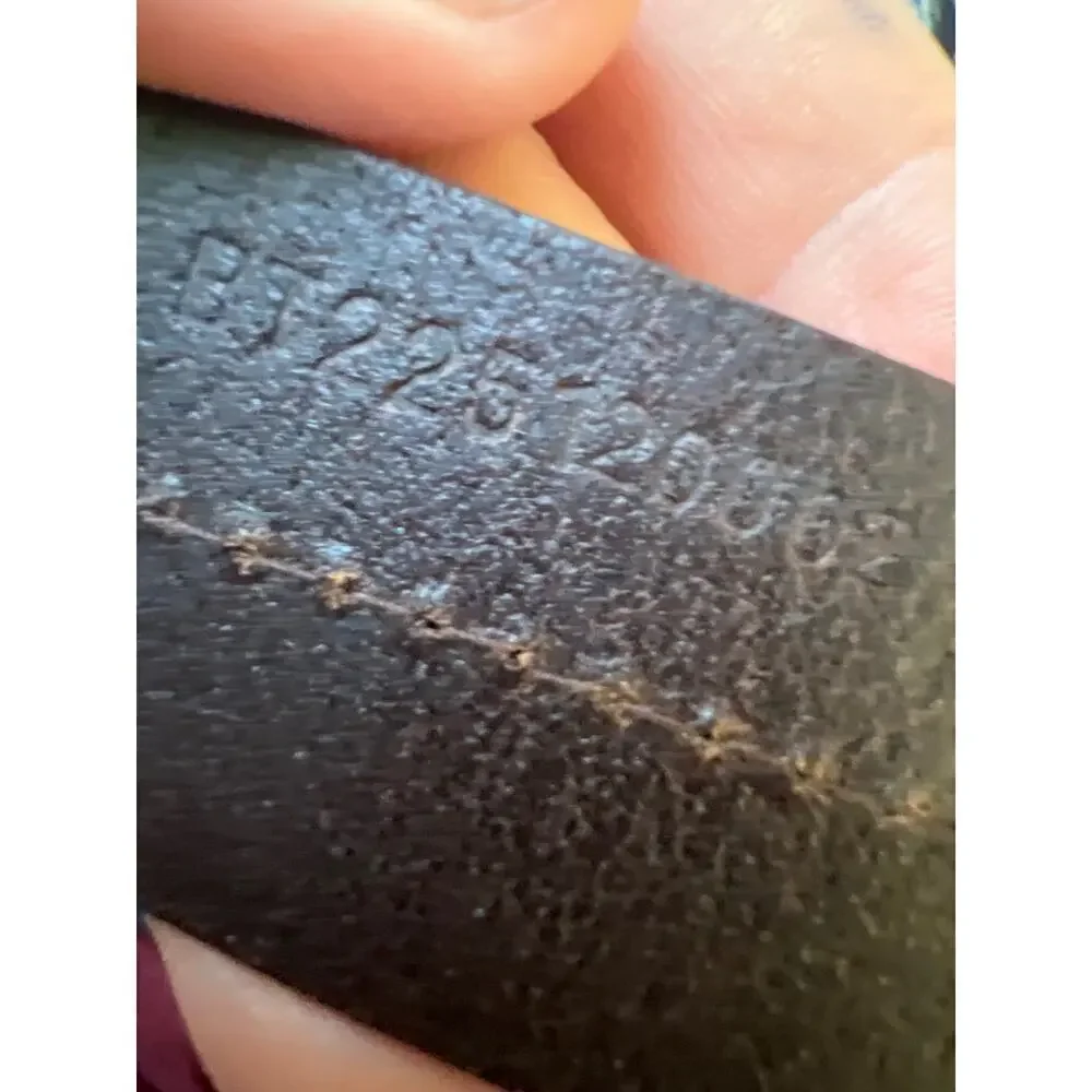 Fossil brown leather belt‎ silver hardware and detail size M